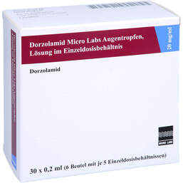 Abbildung: Dorzolamid Micro Labs 20 mg / ml Atr Lösung im Edb 30X0.2 ml, Augentropfen PZN 17263850