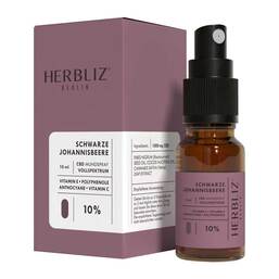 Abbildung: Herbliz Cbd Mundspray 10% schwarze Johannisbeere Spray, 10 ml PZN 17266848
