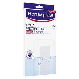 Abbildung: Hansaplast AQUA PROTECT 4XL Wundverband steril 10x20 cm Pflaster, 5 St PZN 17268540