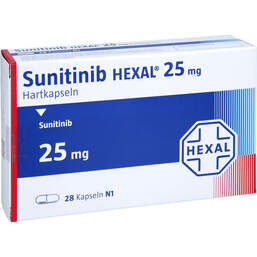 Abbildung: Sunitinib Hexal 25 mg Hartkapseln 28 St, Hartkapseln PZN 17270784