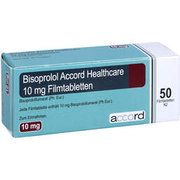 Abbildung: Bisoprolol Accord Healthcare 10 mg Filmtabletten 50 St, Filmtabletten PZN 17271105