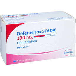 Abbildung: Deferasirox STADA 180 mg Filmtabletten 90 St, Filmtabletten PZN 17273529