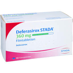 Abbildung: Deferasirox STADA 360 mg Filmtabletten 90 St, Filmtabletten PZN 17273535