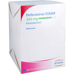 Abbildung: Deferasirox STADA 360 mg Filmtabletten 300 St, Filmtabletten PZN 17273564