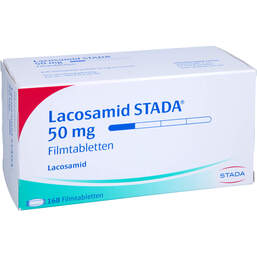 Abbildung: Lacosamid STADA 50 mg Filmtabletten 168 St, Filmtabletten PZN 17273618