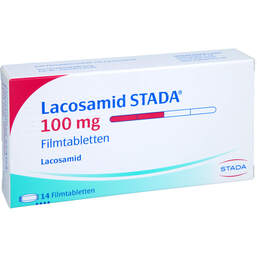 Abbildung: Lacosamid STADA 100 mg Filmtabletten 14 St, Filmtabletten PZN 17273624