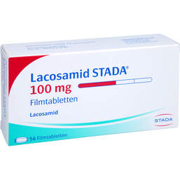 Abbildung: Lacosamid STADA 100 mg Filmtabletten 56 St, Filmtabletten PZN 17273630