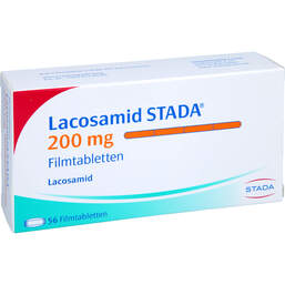 Abbildung: Lacosamid STADA 200 mg Filmtabletten 56 St, Filmtabletten PZN 17273682