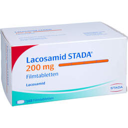 Abbildung: Lacosamid STADA 200 mg Filmtabletten 168 St, Filmtabletten PZN 17273699