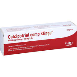 Abbildung: Calcipotriol comp Klinge 50 µg / g + 0,5 mg / g Gel 30 g, Gel PZN 17274049