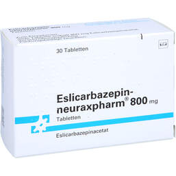 Abbildung: Eslicarbazepin-neuraxpharm 800 mg Tabletten 30 St, Tabletten PZN 17274664
