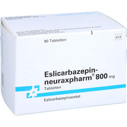 Abbildung: Eslicarbazepin-neuraxpharm 800 mg Tabletten 90 St, Tabletten PZN 17274670