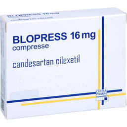 Abbildung: Blopress 16 mg Tabletten 98 St, Tabletten PZN 17275161