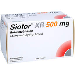 Abbildung: Siofor XR 500 mg Retardtabletten 120 St, Retard-Tabletten PZN 17275830