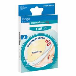 Abbildung: höga Blasenpflaster Fuß big 9,6 x 6,6 cm 3 St, Pflaster PZN 17276278