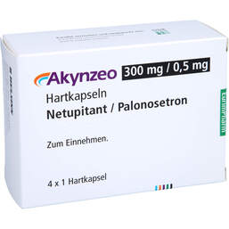 Abbildung: Akynzeo 300 mg / 0,5 mg Hartkapseln 4 St, Hartkapseln PZN 17276769
