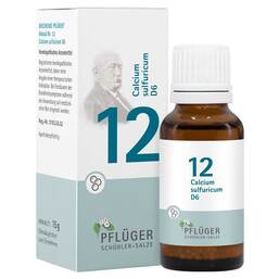 Abbildung: Biochemie Pflüger 12 Calcium sulfuricum D 6 Globuli 15 g, Globuli PZN 17278254