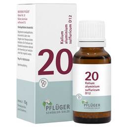 Abbildung: Biochemie Pflüger 20 Kalium aluminium sulfuricum D 12 Globuli 15 g, Globuli PZN 17278343