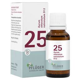 Abbildung: Biochemie Pflüger 25 Aurum chloratum natronatum D 12 Globuli 15 g, Globuli PZN 17278403
