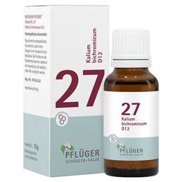 Abbildung: Biochemie Pflüger 27 Kalium bichromicum D 12 Globuli 15 g, Globuli PZN 17278432