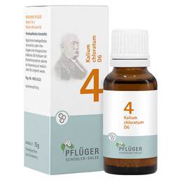 Abbildung: Biochemie Pflüger 4 Kalium chloratum D 6 Globuli 15 g, Globuli PZN 17278490