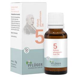 Abbildung: Biochemie Pflüger 5 Kalium phosphoricum D 6 Globuli 15 g, Globuli PZN 17278509
