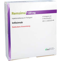 Abbildung: Remsima 120 mg Injektionslösung im Fertigpen 6 St, Injektionslösung PZN 17278573