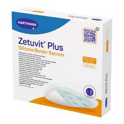 Abbildung: Zetuvit Plus Silicone Border Sacrum 23x23 cm 10 St, Kompressen PZN 17278739