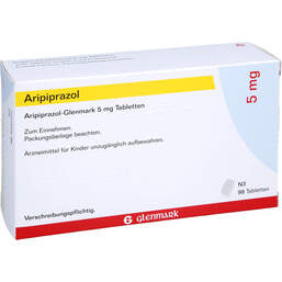 Abbildung: Aripiprazol-Glenmark 5 mg Tabletten 98 St, Tabletten PZN 17279041