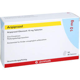 Abbildung: Aripiprazol-Glenmark 10 mg Tabletten 98 St, Tabletten PZN 17279064
