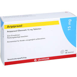 Abbildung: Aripiprazol-Glenmark 15 mg Tabletten 98 St, Tabletten PZN 17279087