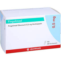 Abbildung: Fingolimod Glenmark 0,5 mg Hartkapseln 98 St, Hartkapseln PZN 17305258