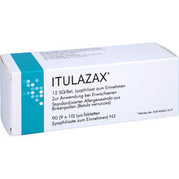 Abbildung: Itulazax 12 SQ-Bet Lyophilisat zum Einnehmen 90 St, Sublingualtabletten PZN 17306045