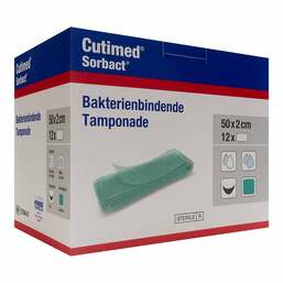 Abbildung: Cutimed Sorbact Tamponaden 2x50 cm 12 St, Tamponaden PZN 17310667