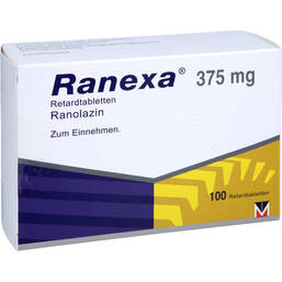 Abbildung: Ranexa 375 mg Retardtabletten 100 St, Retard-Tabletten PZN 17312910