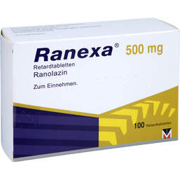 Abbildung: Ranexa 500 mg Retardtabletten 100 St, Retard-Tabletten PZN 17312927