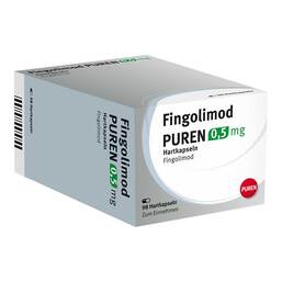 Abbildung: Fingolimod Puren 0,5 mg Hartkapseln 98 St, Hartkapseln PZN 17314286