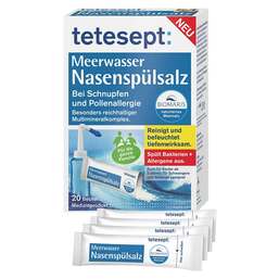 Abbildung: tetesept Meerwasser Nasenspülsalz 20 St, Salz PZN 17365059