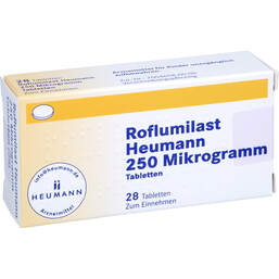 Abbildung: Roflumilast Heumann 250 Mikrogramm Tabletten 28 St, Tabletten PZN 17367383