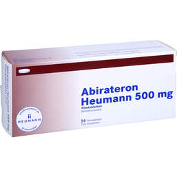 Abbildung: Abirateron Heumann 500 mg Filmtabletten 56 St, Filmtabletten PZN 17367472