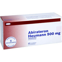 Abbildung: Abirateron Heumann 500 mg Filmtabletten 60 St, Filmtabletten PZN 17367489
