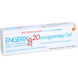 Abbildung: Engerix-B Erwachsene Injektionssuspension in einer Fertigspritze 1 St, Injektionssuspension PZN 17370818