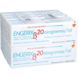 Abbildung: Engerix-B Erwachsene Injektionssuspension in einer Fertigspritze 10 St, Injektionssuspension PZN 17370824