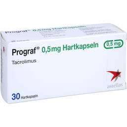 Abbildung: Prograf 0,5 mg Hartkapseln 30 St, Hartkapseln PZN 17379239
