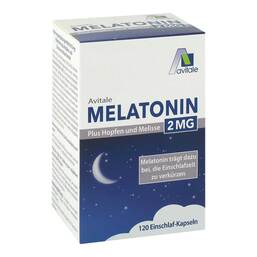 Abbildung: Melatonin 2 mg plus Hopfen und Melisse Kapseln 120 St, Kapseln PZN 17379860