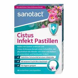 Abbildung: sanotact®Cistus Infekt Pastillen 30 St, Pastillen PZN 17380165