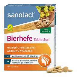 Abbildung: Bierhefe Tabletten sanotact 200 g, Tabletten PZN 17380320