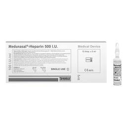 Abbildung: Medunasal-Heparin 500 I.U. Ampullen 10X5 ml, Ampullen PZN 17384499