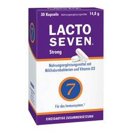 Abbildung: Lacto Seven Strong laktosefrei glutenfrei zuckerfrei Kps 30 St, Kapseln PZN 17386759