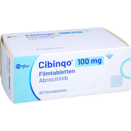 Abbildung: Cibinqo 100 mg Filmtabletten 91 St, Filmtabletten PZN 17388014